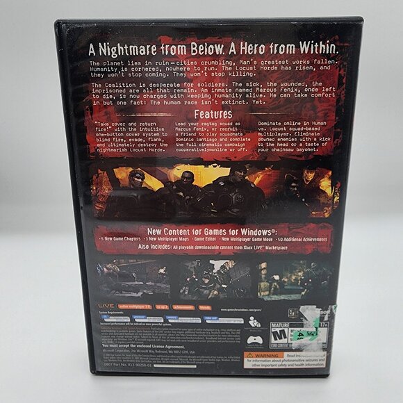 GEARS OF WAR Game for Windows PC DVD 2007 Complete w/Manual & Product Key Code - Picture 2 of 3